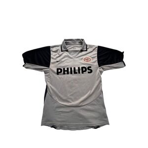 Vintage Nike PSV Eindhoven Philips Soccer Jersey Gray Black Men's Size S
